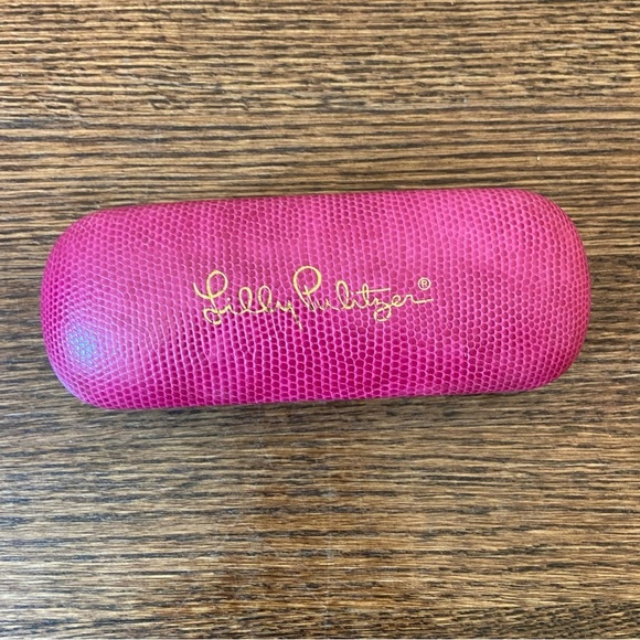 Lily Pulitzer | Pink Reptile Print Sunglasses case “ONLY” - Picture 2 of 8